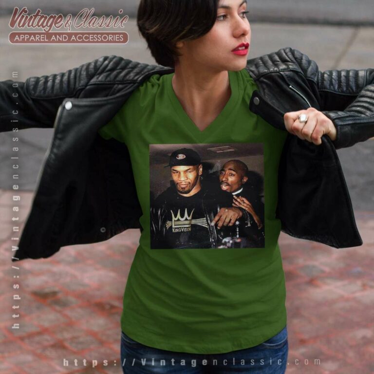 Tupac Shakur X Mike Tyson V Neck TShirt Tupac Shakur X Mike Tyson V Neck TShirt