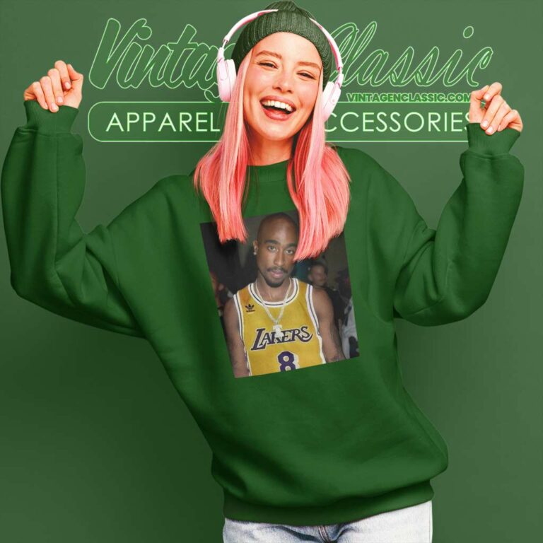 Tupac Wearing Kobe Bryant Jersey Sweatshirt Tupac Wearing Kobe Bryant Jersey Sweatshirt
