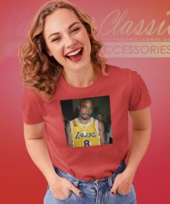 Tupac Wearing Kobe Bryant Jersey Women TShirt