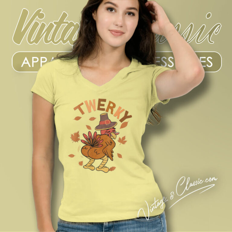 Turkey Butt Twerk Dance Thanksgiving V Neck TShirt Turkey Butt Twerk Dance Thanksgiving V Neck TShirt