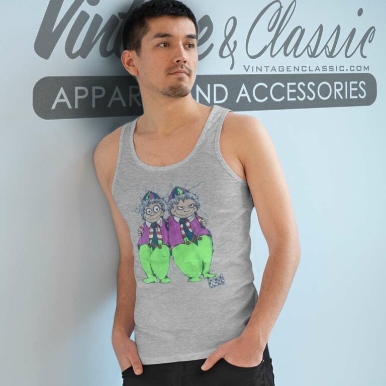 Tweedle Dee Dum Alice In Wonderland Tank Top Racerback Tweedle Dee Dum Alice In Wonderland Tank Top Racerback