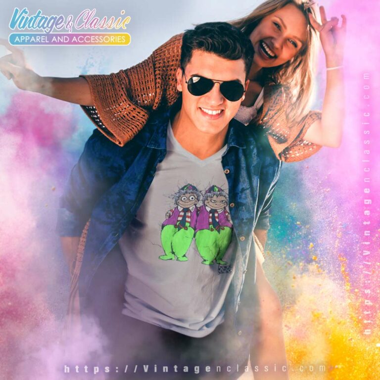 Tweedle Dee Dum Alice In Wonderland V Neck TShirt Tweedle Dee Dum Alice In Wonderland V Neck TShirt