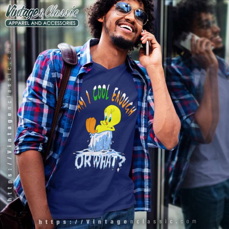 Tweety Bird Am I Cool Enough V Neck TShirt Tweety Bird Am I Cool Enough V Neck TShirt