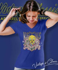 Tweety Bird Ugly Christmas V Neck TShirt 1