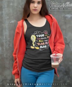 Tweety Bird Your Lips Keep Moving Tank Top Racerback