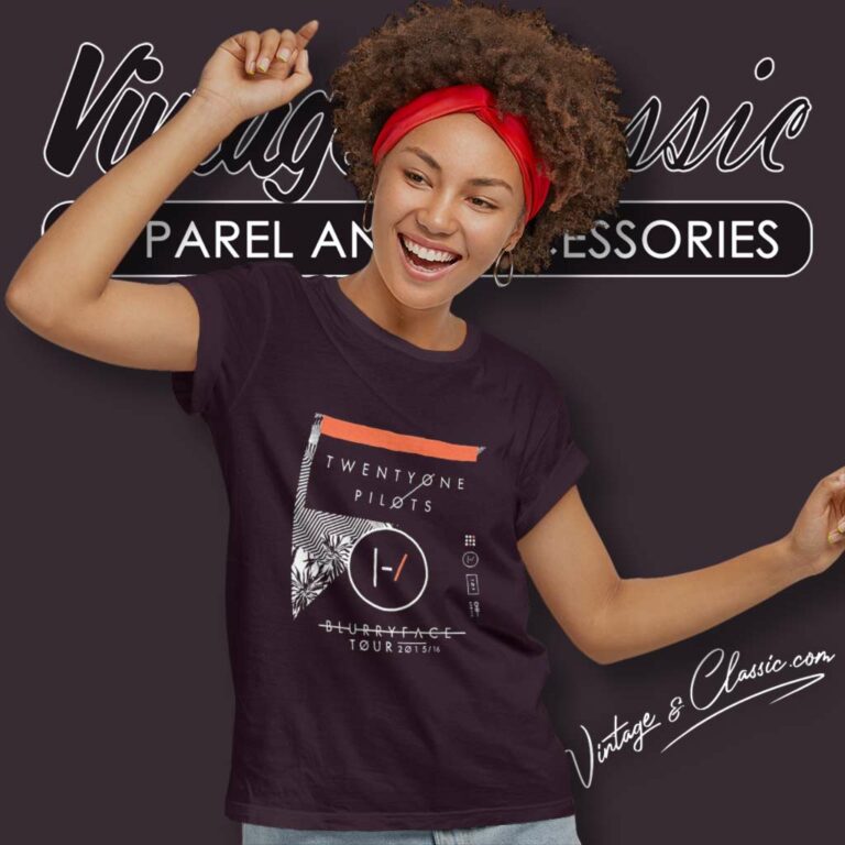 Twenty One Pilots Blurry Face Tour 2015 Women TShirt Twenty One Pilots Blurry Face Tour 2015 Women TShirt