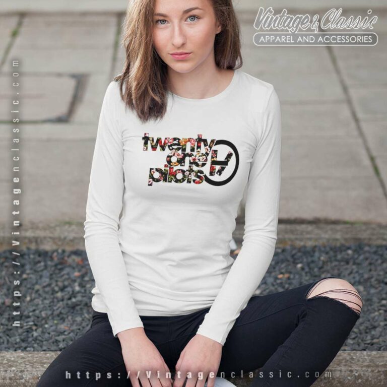 Twenty One Pilots Floral Logo Long Sleeve Tee Twenty One Pilots Floral Logo Long Sleeve Tee