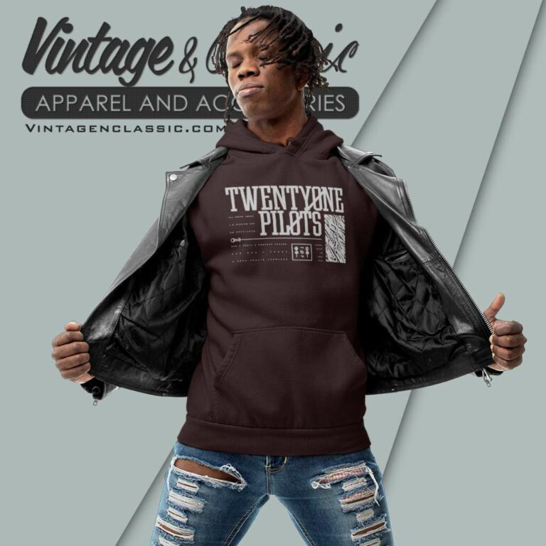 Twenty One Pilots Newsprint Hoodie Twenty One Pilots Newsprint Hoodie