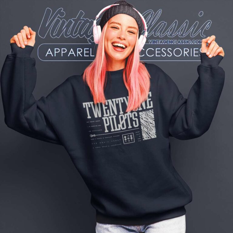 Twenty One Pilots Newsprint Sweatshirt Twenty One Pilots Newsprint Sweatshirt