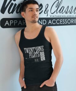 Twenty One Pilots Newsprint Tank Top Racerback