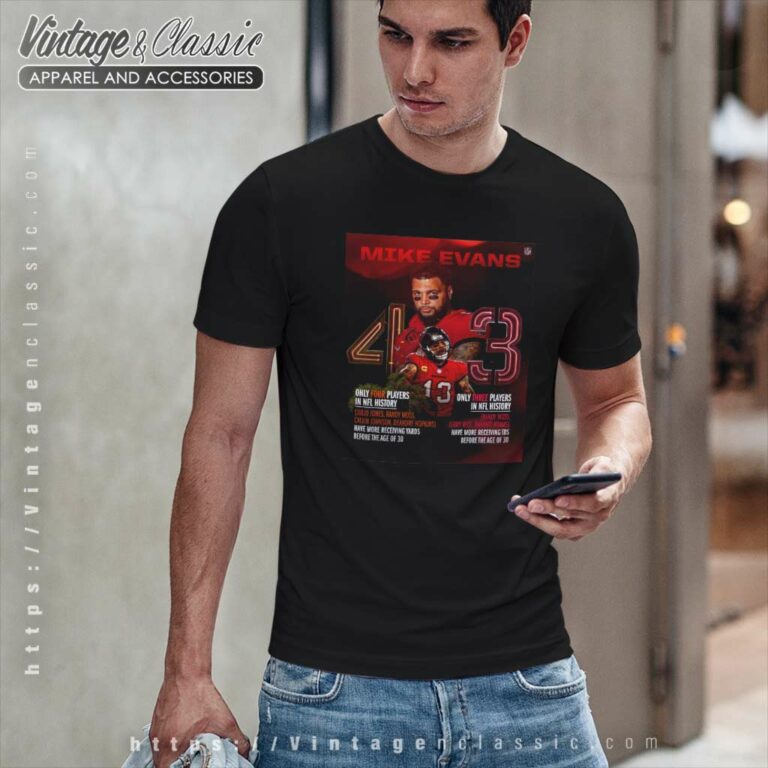 Two Historical Facts About Mike Evans Of The Tampa Bay Buccaneers In Nfl History T Shirt Two Historical Facts About Mike Evans Of The Tampa Bay Buccaneers In Nfl History T Shirt