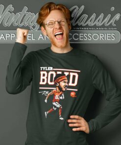 Tyler Boyd Cincinnati Bengals Cartoon Signarture Long Sleeve Tee