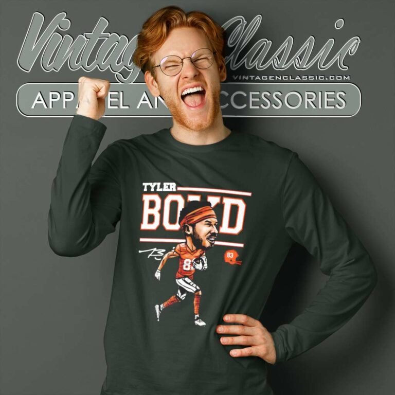 Tyler Boyd Cincinnati Bengals Cartoon Signarture Long Sleeve Tee Tyler Boyd Cincinnati Bengals Cartoon Signarture Long Sleeve Tee