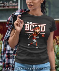 Tyler Boyd Cincinnati Bengals Cartoon Signarture Women TShirt