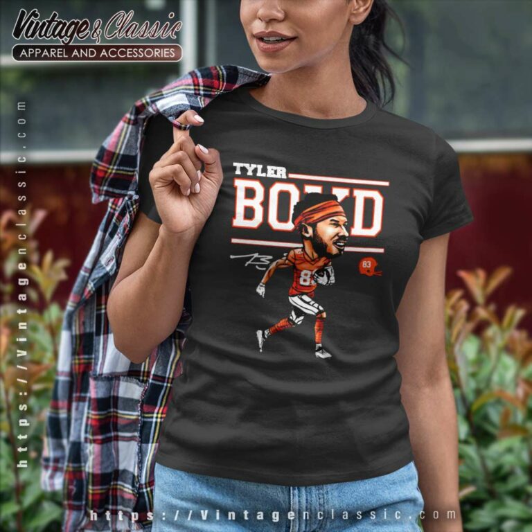 Tyler Boyd Cincinnati Bengals Cartoon Signarture Women TShirt Tyler Boyd Cincinnati Bengals Cartoon Signarture Women TShirt
