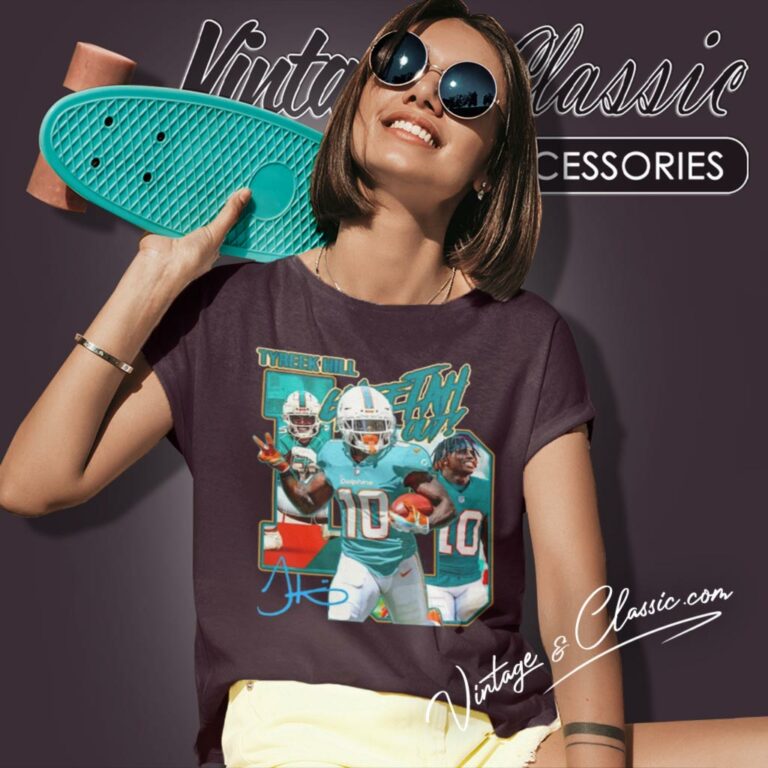 Tyreek Hill Miami Dolphins Caricature Women T Shirt Tyreek Hill Miami Dolphins Caricature Women T Shirt