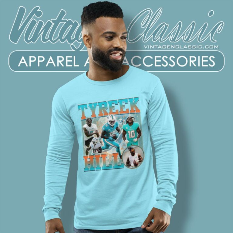Tyreek Hill Miami Football Long Sleeve Tee Tyreek Hill Miami Football Long Sleeve Tee