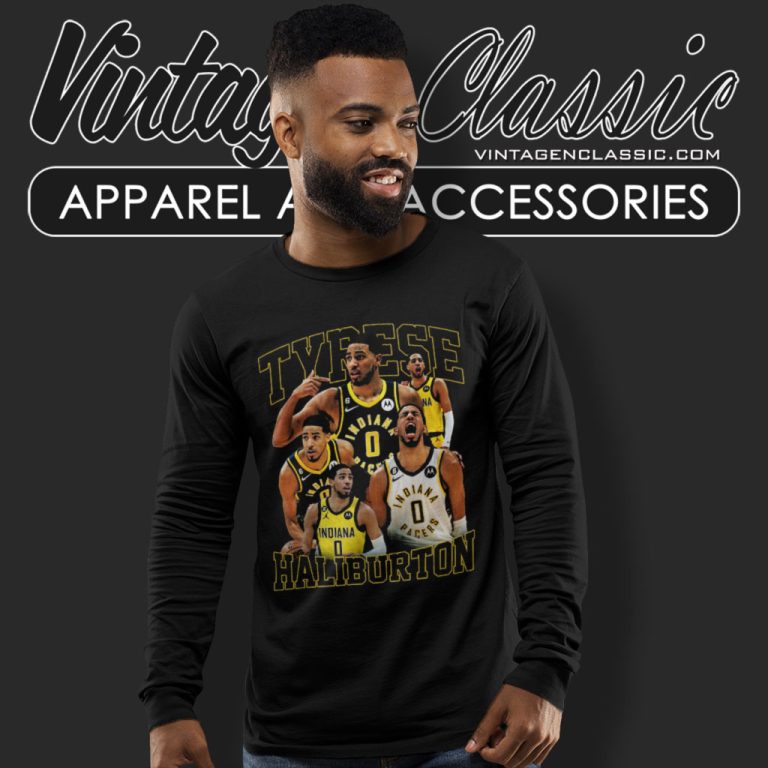 Tyrese Haliburton Indiana Pacers Long Sleeve Tee Tyrese Haliburton Indiana Pacers Long Sleeve Tee