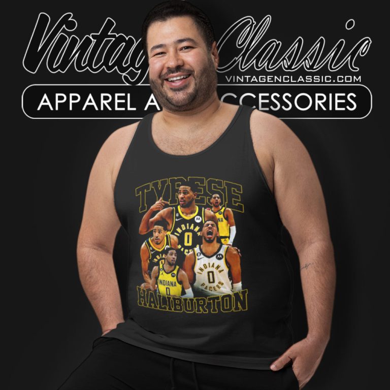 Tyrese Haliburton Indiana Pacers Tank Top Racerback Tyrese Haliburton Indiana Pacers Tank Top Racerback