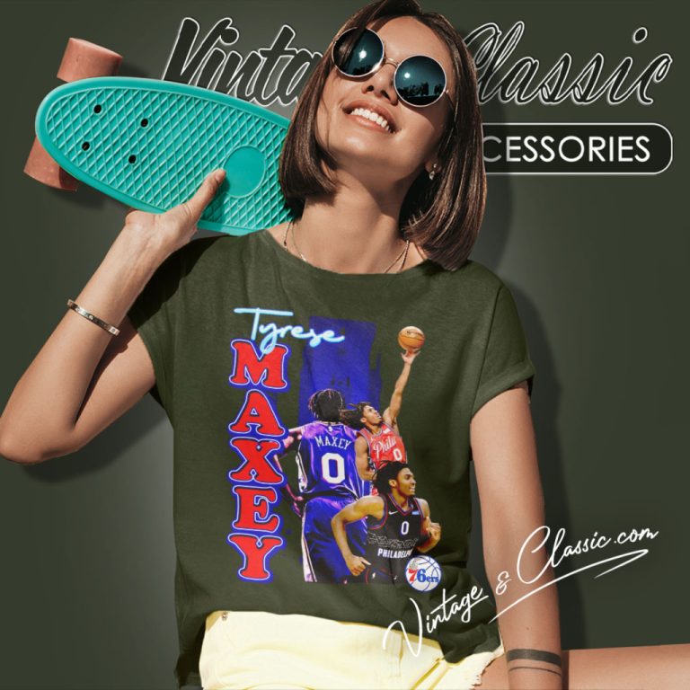 Tyrese Maxey Philadelphia 76ers Graphic Women T Shirt Tyrese Maxey Philadelphia 76ers Graphic Women T Shirt