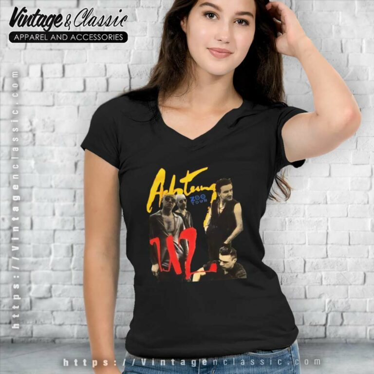 U2 Shirt Zootv Outside Broadcast V Neck TShirt U2 Shirt Zootv Outside Broadcast V Neck TShirt