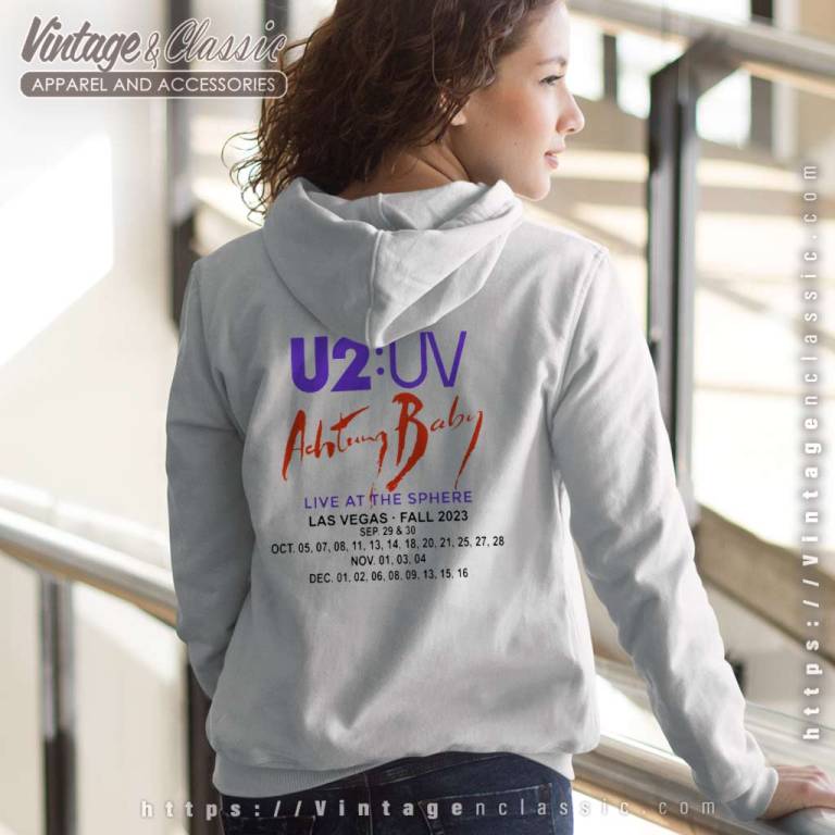 U2 Uv Shirt Achtung Baby Live At Sphere Tour 2023 Backside Hoodie U2 Uv Shirt Achtung Baby Live At Sphere Tour 2023 Backside Hoodie