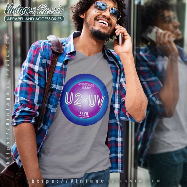 U2 Uv Shirt Achtung Baby Live At Sphere Tour 2023 V Neck TShirt U2 Uv Shirt Achtung Baby Live At Sphere Tour 2023 V Neck TShirt