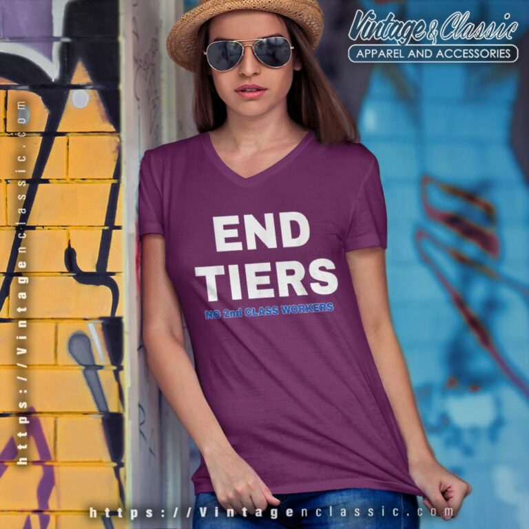 Uaw Strike End Tiers No 2nd Class Workers Uaw Strike End Tiers No 2nd Class Workers V Neck TShirt Uaw Strike End Tiers No 2nd Class Workers Uaw Strike End Tiers No 2nd Class Workers V Neck TShirt
