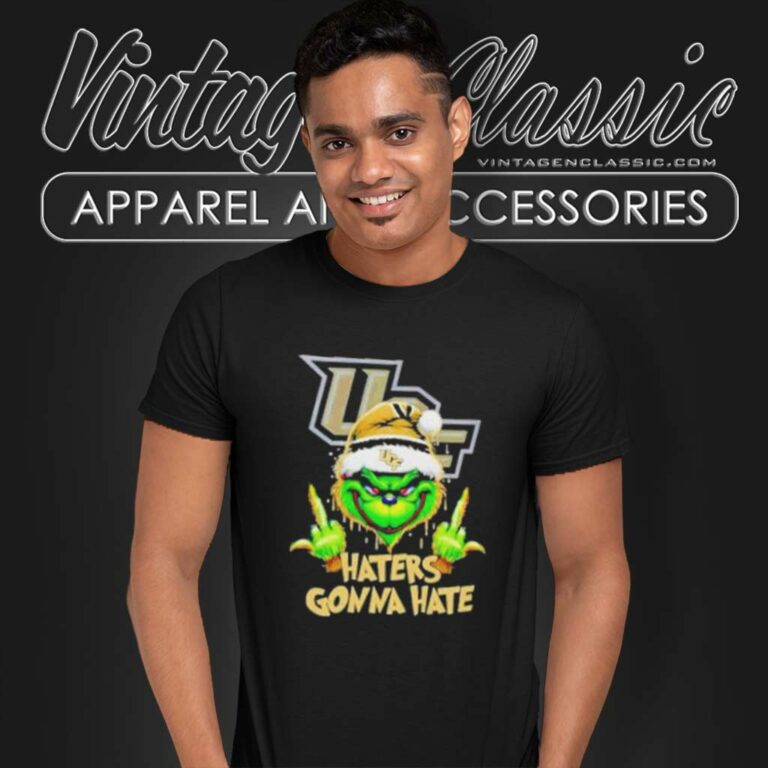 Ucf Knights Grinch Santa Middle Finger Haters Gonna Hate T Shirt Ucf Knights Grinch Santa Middle Finger Haters Gonna Hate T Shirt