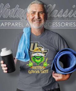 Ucf Knights Grinch Santa Middle Finger Haters Gonna Hate V Neck TShirt