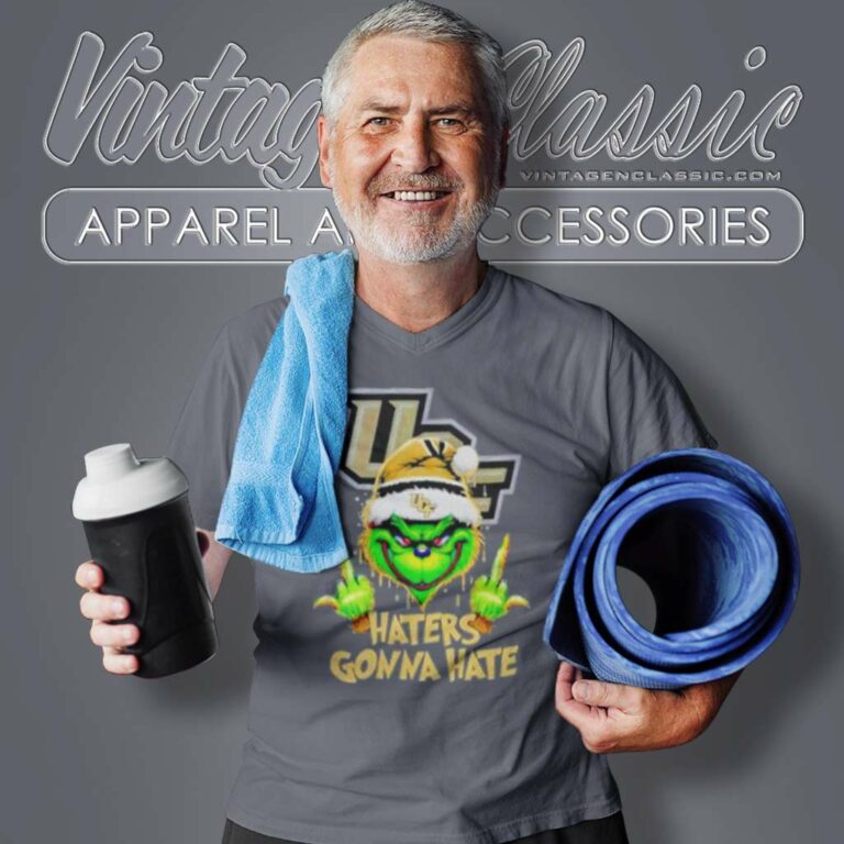 Ucf Knights Grinch Santa Middle Finger Haters Gonna Hate V Neck TShirt Ucf Knights Grinch Santa Middle Finger Haters Gonna Hate V Neck TShirt