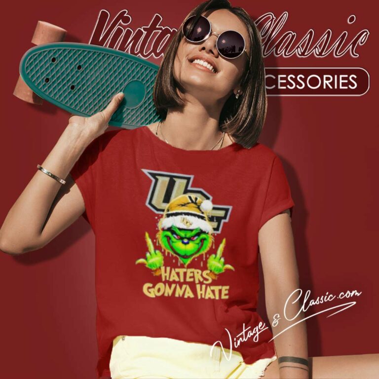Ucf Knights Grinch Santa Middle Finger Haters Gonna Hate Women TShirt Ucf Knights Grinch Santa Middle Finger Haters Gonna Hate Women TShirt