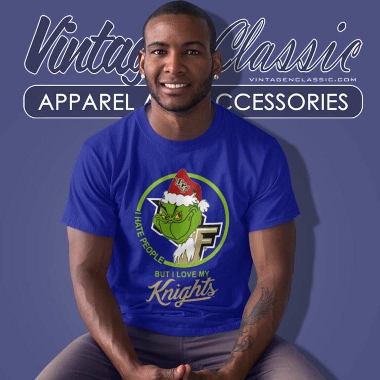 Ucf Knights Ncaa Christmas Grinch Shirt I Hate People But I Love My Knights T Shirt Ucf Knights Ncaa Christmas Grinch Shirt I Hate People But I Love My Knights T Shirt