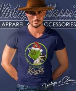 Ucf Knights Ncaa Christmas Grinch Shirt I Hate People But I Love My Knights 5 Ucf Knights Ncaa Christmas Grinch Shirt I Hate People But I Love My Knights V Neck TShirt
