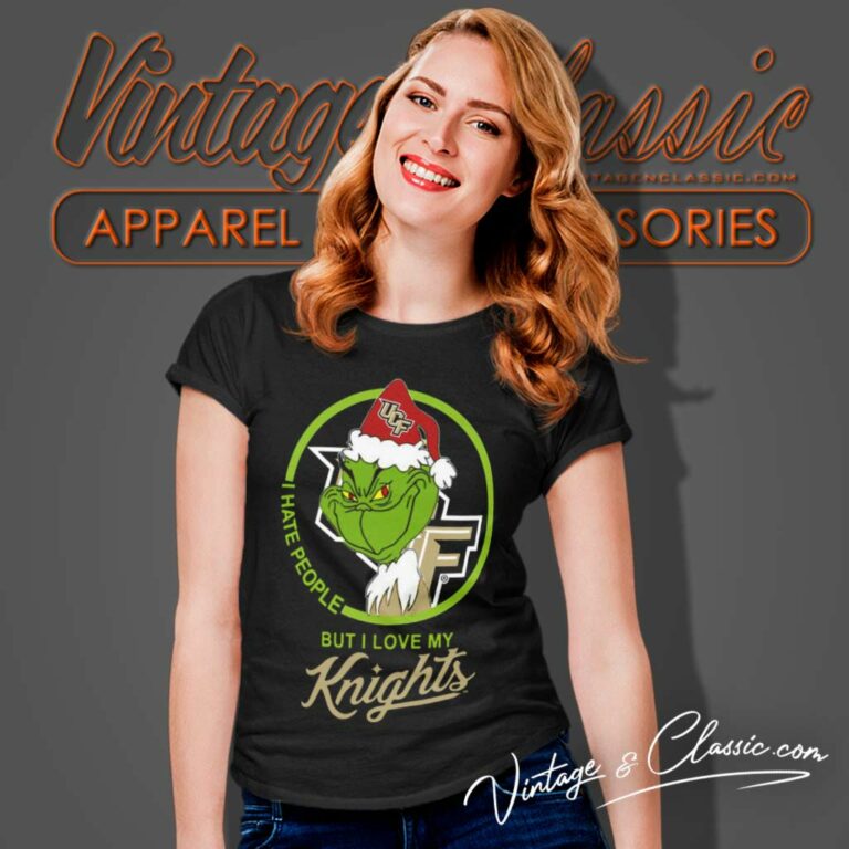 Ucf Knights Ncaa Christmas Grinch Shirt I Hate People But I Love My Knights Women TShirt Ucf Knights Ncaa Christmas Grinch Shirt I Hate People But I Love My Knights Women TShirt