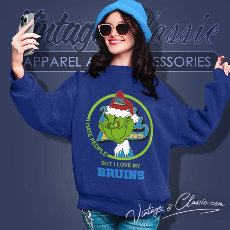 Ucla Bruins Ncaa Christmas Grinch Shirt I Hate People But I Love My Bruins Sweatshirt 1 Ucla Bruins Ncaa Christmas Grinch Shirt I Hate People But I Love My Bruins Sweatshirt 1