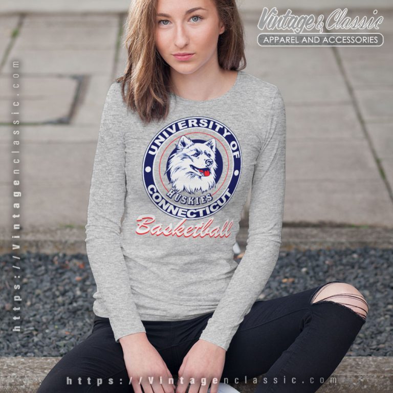 Uconn Huskies Basketball Long Sleeve Tee Uconn Huskies Basketball Long Sleeve Tee