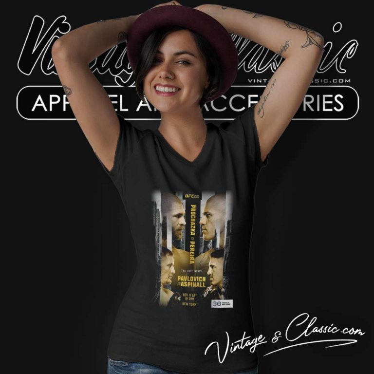 Ufc 295 Prochazka Vs Pereira Event V Neck TShirt Ufc 295 Prochazka Vs Pereira Event V Neck TShirt