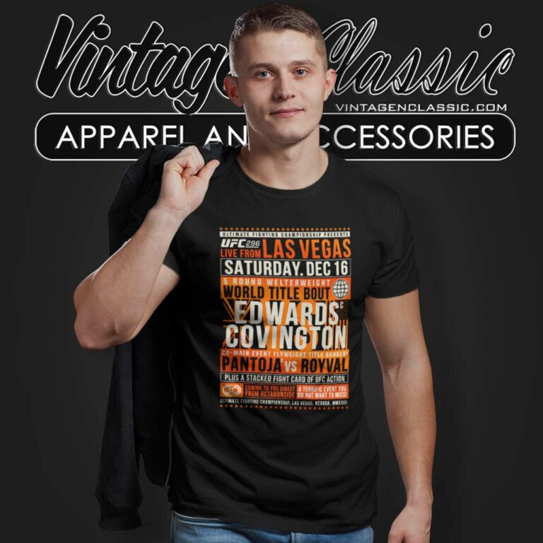 Ufc 296 Matchup Las Vegas Live From Saturday T Shirt Ufc 296 Matchup Las Vegas Live From Saturday T Shirt