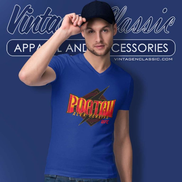 Ufc Alex Pereira Poatan V Neck TShirt Ufc Alex Pereira Poatan V Neck TShirt