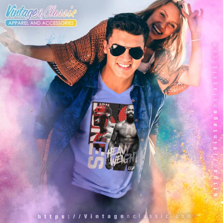 Ufc Heavyweight Jon Jones Split Graphic V Neck TShirt Ufc Heavyweight Jon Jones Split Graphic V Neck TShirt