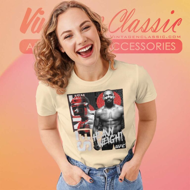 Ufc Heavyweight Jon Jones Split Graphic Women TShirt Ufc Heavyweight Jon Jones Split Graphic Women TShirt