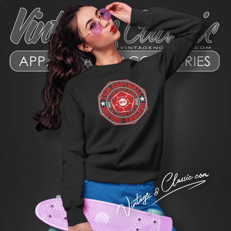 Ufc Tom Aspinall Rose Crest Sweatshirt Ufc Tom Aspinall Rose Crest Sweatshirt