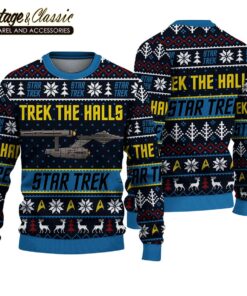 Ugly Christmas Sweater Trek the Halls Star Trek Sweatshirt
