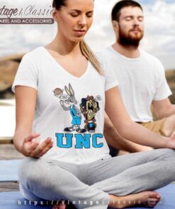 Unc Looney Tunes Bugs Bunny V Neck TShirt