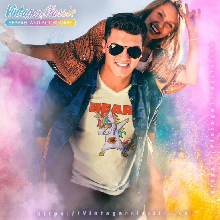 Unicorn Dabbing Chicago Bears V Neck TShirt Unicorn Dabbing Chicago Bears V Neck TShirt