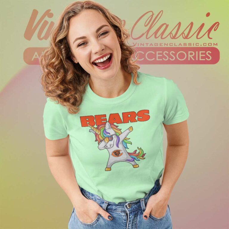 Unicorn Dabbing Chicago Bears Women TShirt Unicorn Dabbing Chicago Bears Women TShirt