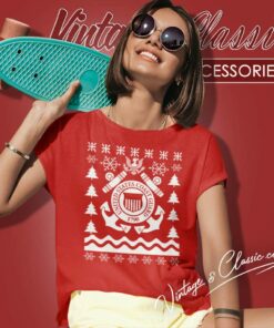 United States Coast Guard 1790 Ugly Christmas Uscg Xmas Women TShirt 1