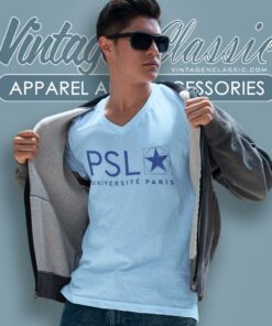 Universite PSL Shirt Paris Sciences And Lettres 4 Universite Psl Shirt Paris Sciences And Lettres V Neck TShirt