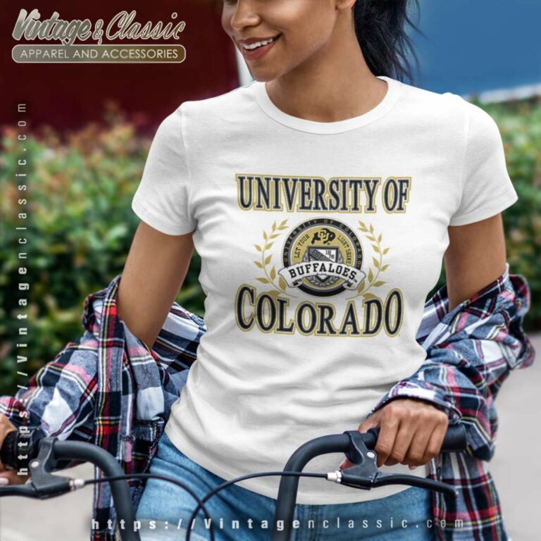 University Colorado Buffaloes Laurels Officially Licensed Women TShirt University Colorado Buffaloes Laurels Officially Licensed Women TShirt